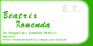 beatrix komenda business card